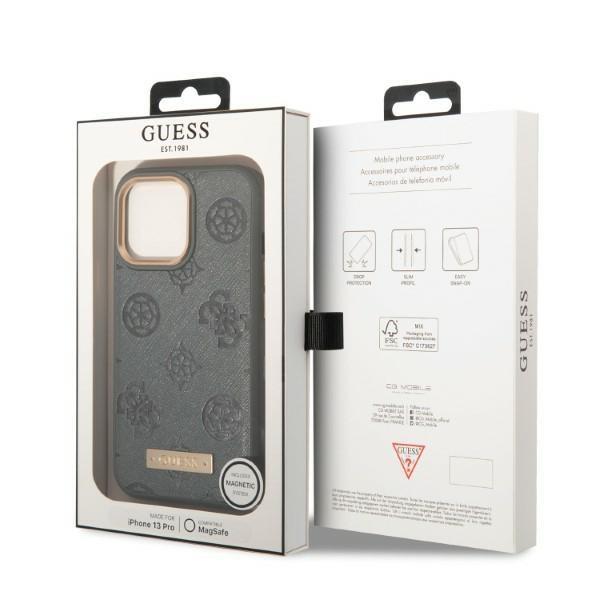 Case Guess GUHMP13LU4GPRP IPhone 13 Pro 6,1" Pink Hard Case 4G Logo Plate Magsafe Guhmp13lu4gprp