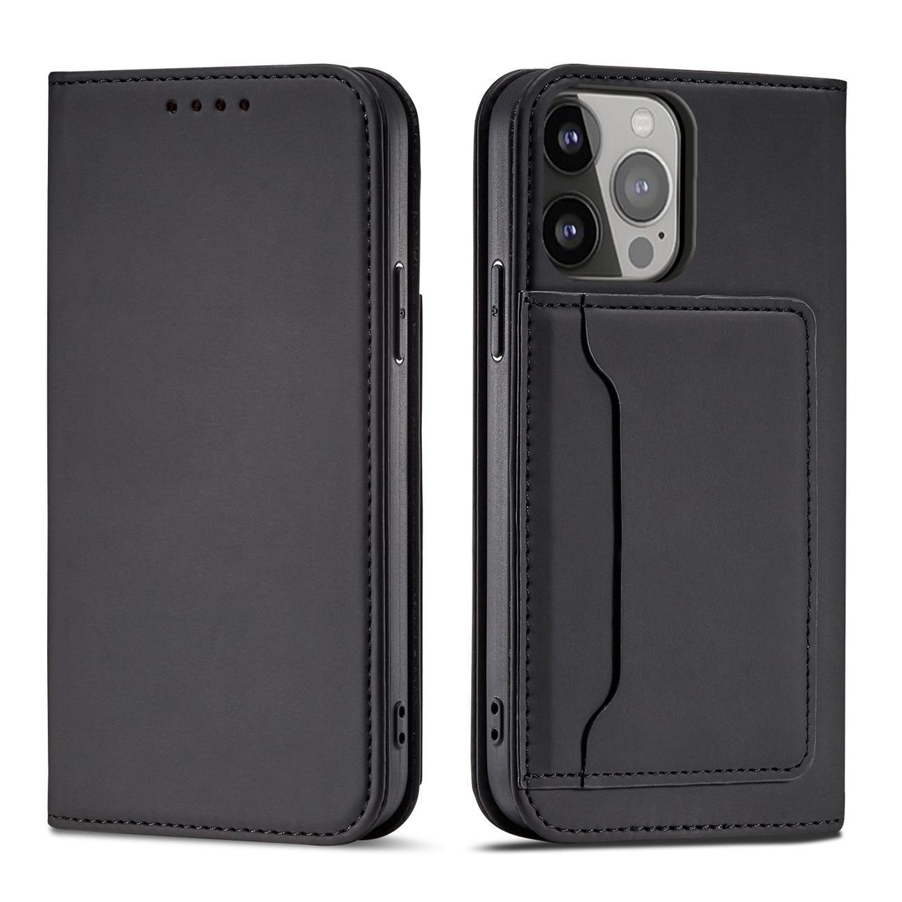 Puzdro na magnetické karty pro Samsung Galaxy A54 5G flip cover stojánek na peněženku čierne