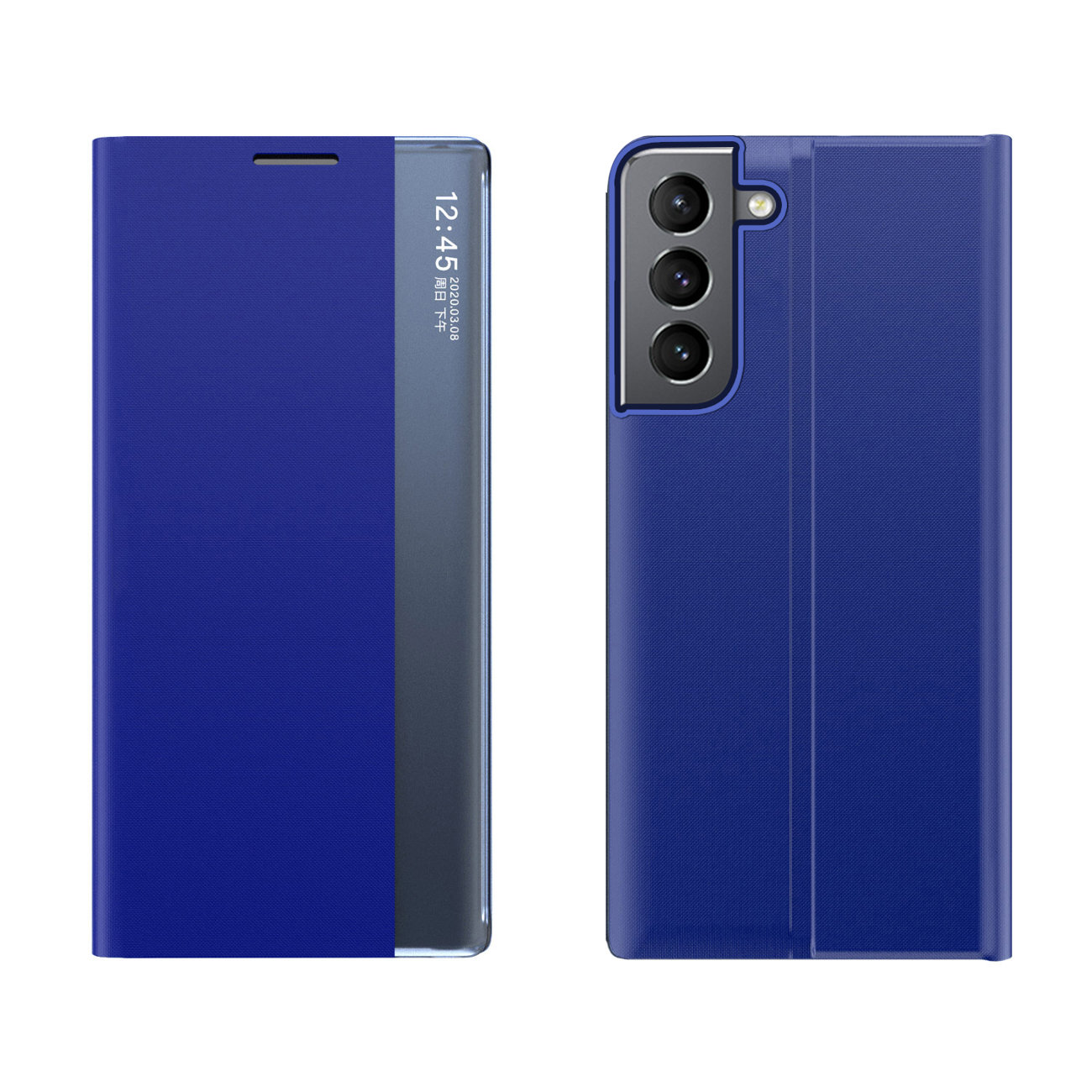 Nový kryt Sleep Case pro kryt Samsung Galaxy A54 5G s odklápěcím stojánkem modrý