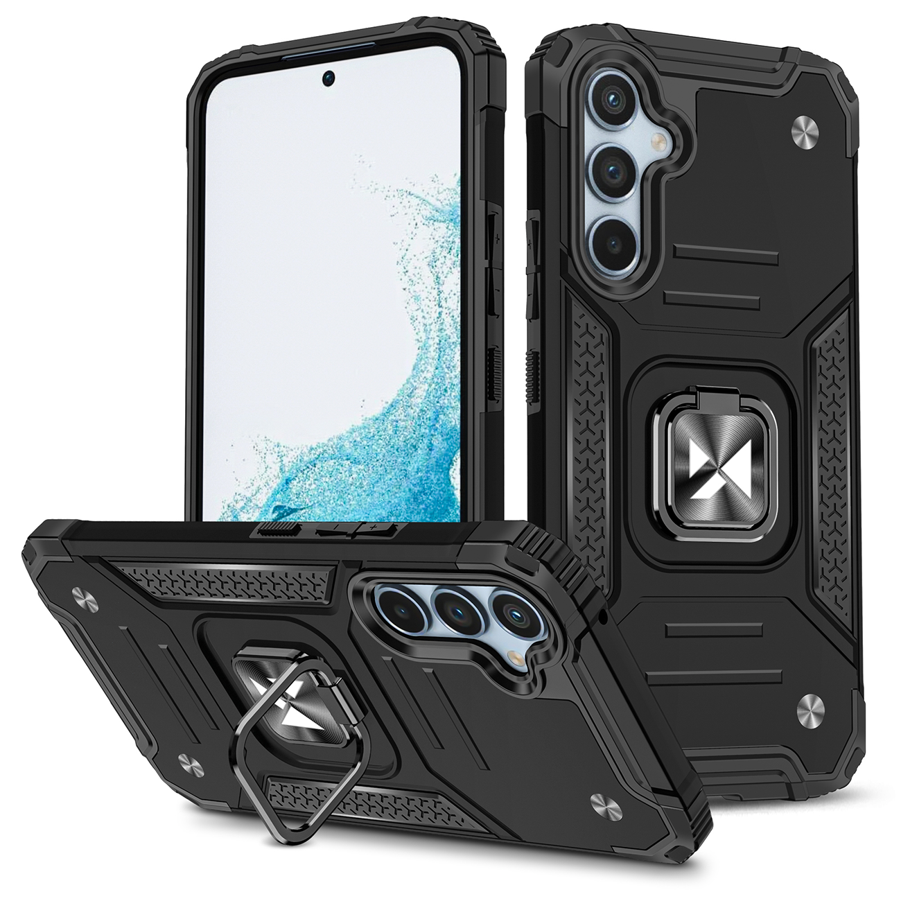 Wozinsky Ring Armor pro Samsung Galaxy A54 5G pancéřový kryt magnetický držák kroužek černý