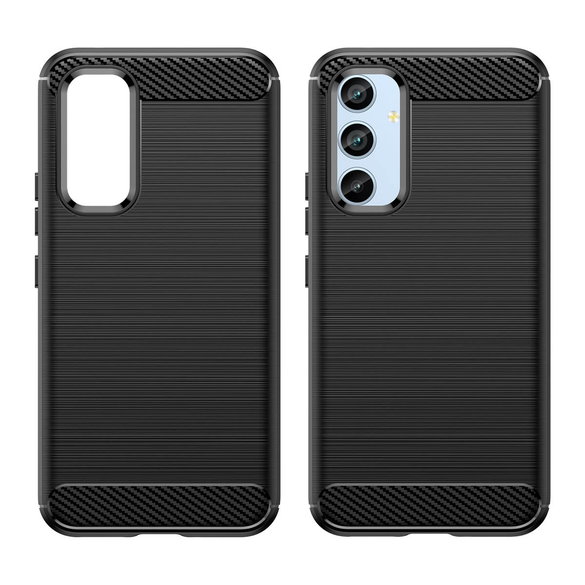 Carbon Case pro Samsung Galaxy A54 5G flexibilní silikonový karbonový kryt černý