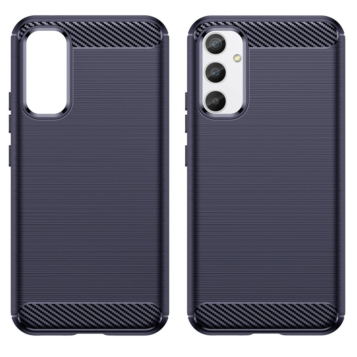 Carbon Case pro Samsung Galaxy A54 5G flexibilní silikonový karbonový kryt modrý